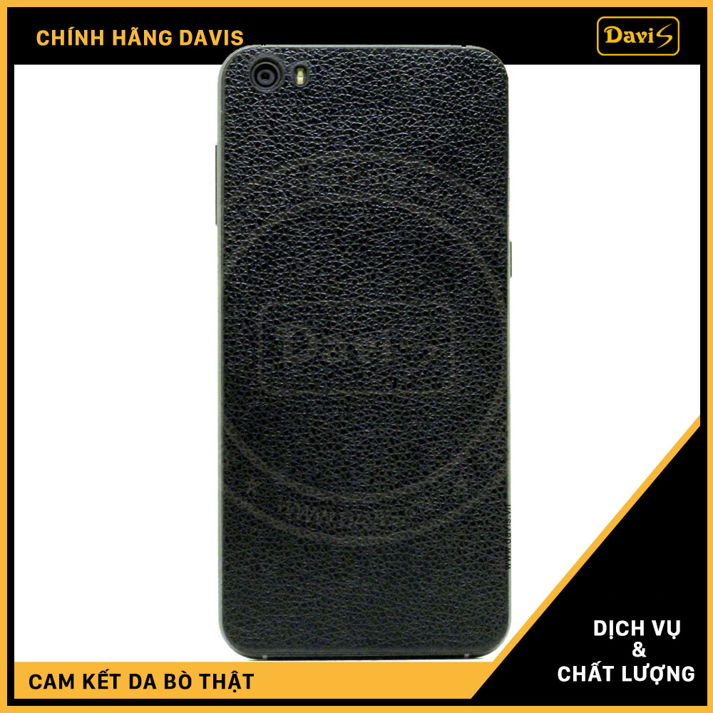 Dán da điện thoại Bphone 2017 làm từ da bò thật cao cấp, sang trọng nhiều hữu ích, màu đen vân - Chính hãng Davis