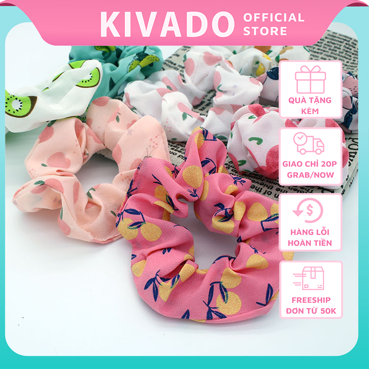 Cột tóc vải scrunchies trái cây hot ct75