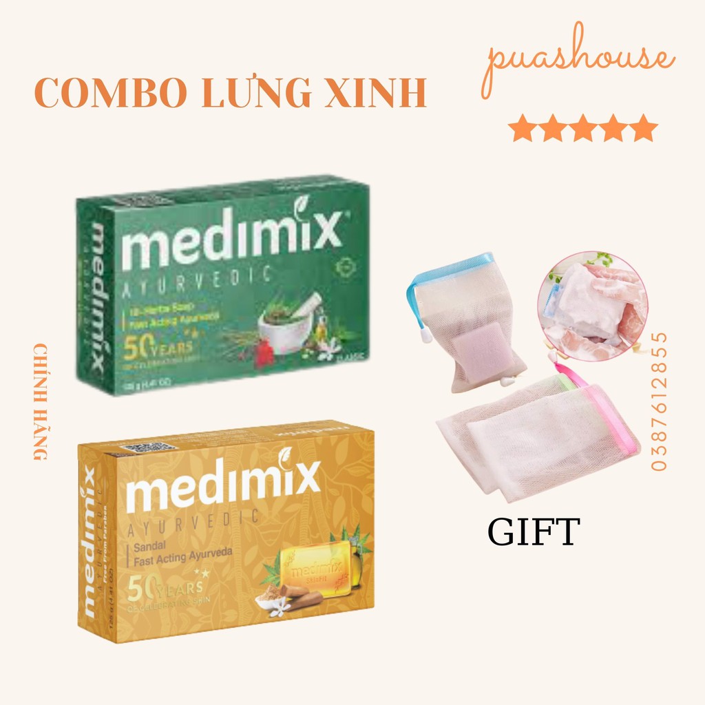 COMBO XÀ PHÒNG MEDIMIX THẢO DƯỢC 125G MUA 2 TẶNG 1