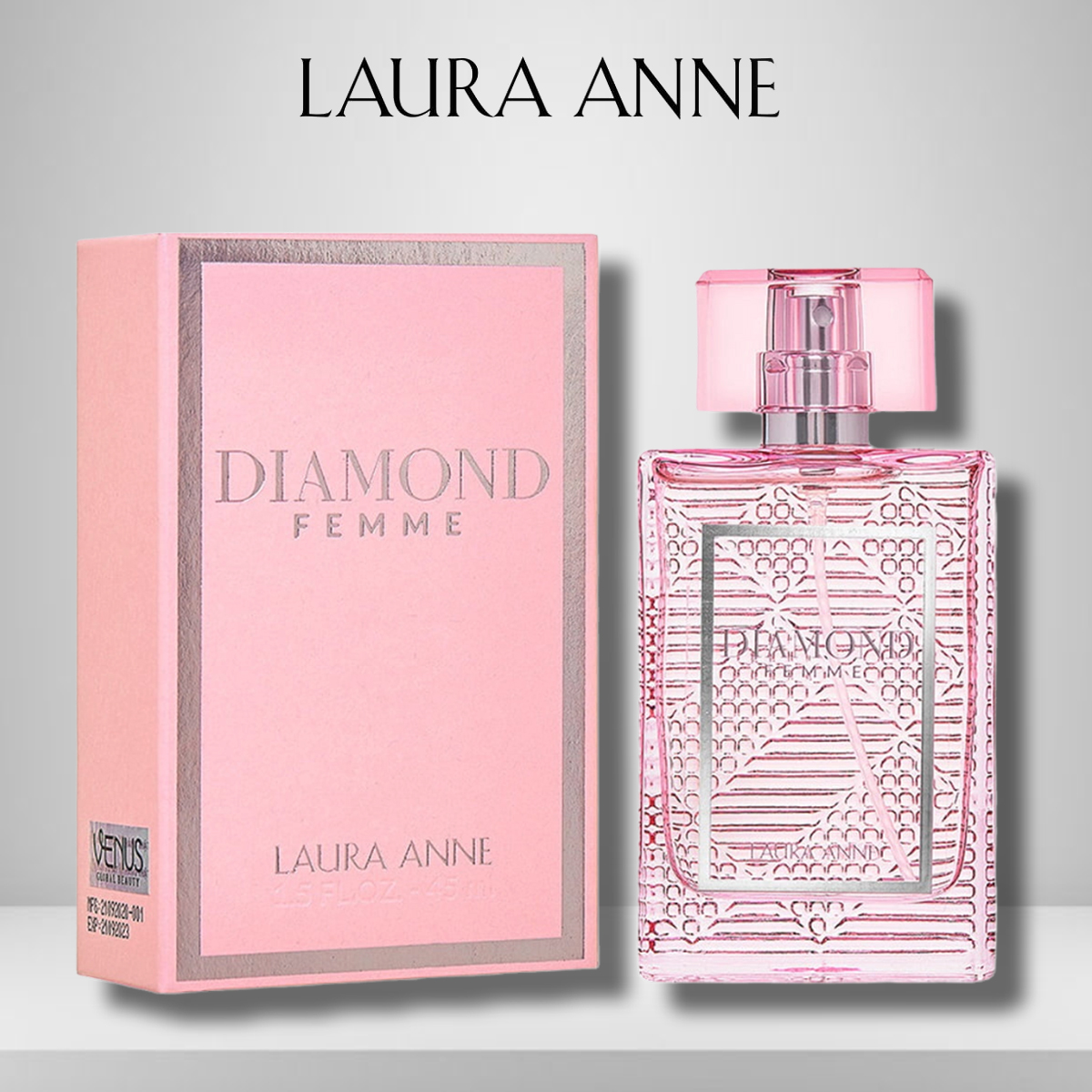 Nước hoa nữ Diamond femme pink Laura Anne hương hoa cỏ trái cây 45ml NPP Tido88