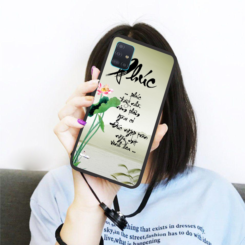 [HCM]Ốp lưng iCase dành cho Samsung Galaxy A51 viền dẻo TPU BST Thư pháp - Các góc cạnh ôm sát bảo vệ an toàn cho điện thoại không biến dạng khi có lực bên ngoài tác động vào