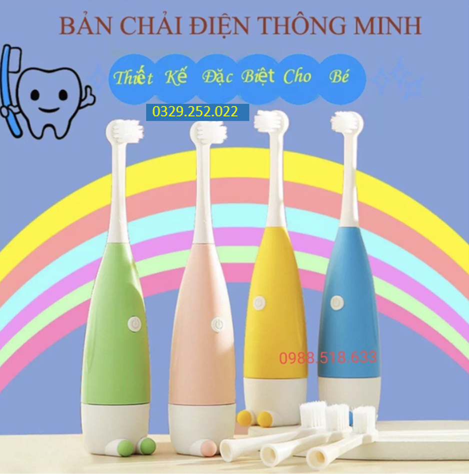 Bàn Chải Điện Cho Bé Máy Đánh Răng Tự Động Cho Trẻ Mẫu Hươu Cao Cổ