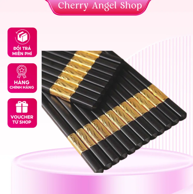 Combo bộ 10 đôi đũa mạ vàng hàn quốc cao cấp/ giá sỉ
