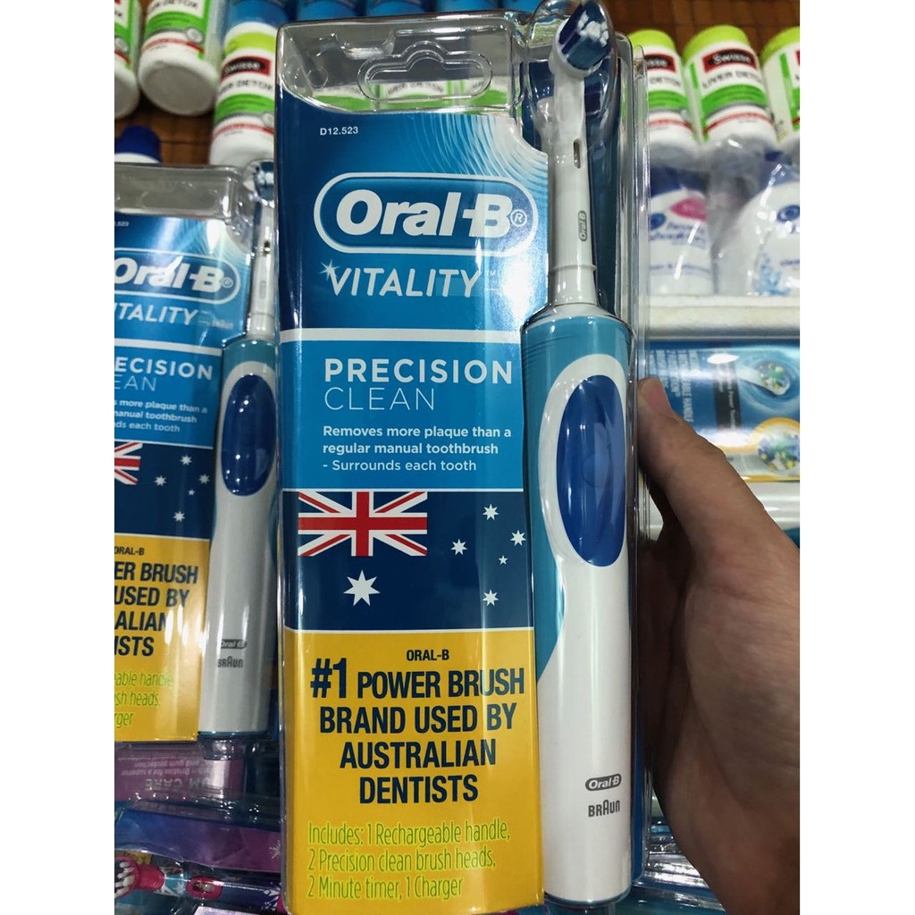 Bàn Chải Điện Oral B Vitality Plus Floss Action, Bàn Chải Đánh Răng Oral-B, Bàn Chải Đánh Răng Điện, Bàn Chải Đánh Răng Tự Động Cho Người Lớn, Bàn Chải Đánh Răng Trẻ Em, Hàng Xách Tay Úc, Bảo Hành 6 Tháng - Smartlife.247