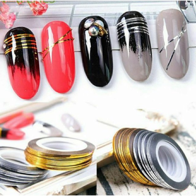 Sét gồm 01 cuộn dây kim tuyến gắn móng làm nail mi shopinail