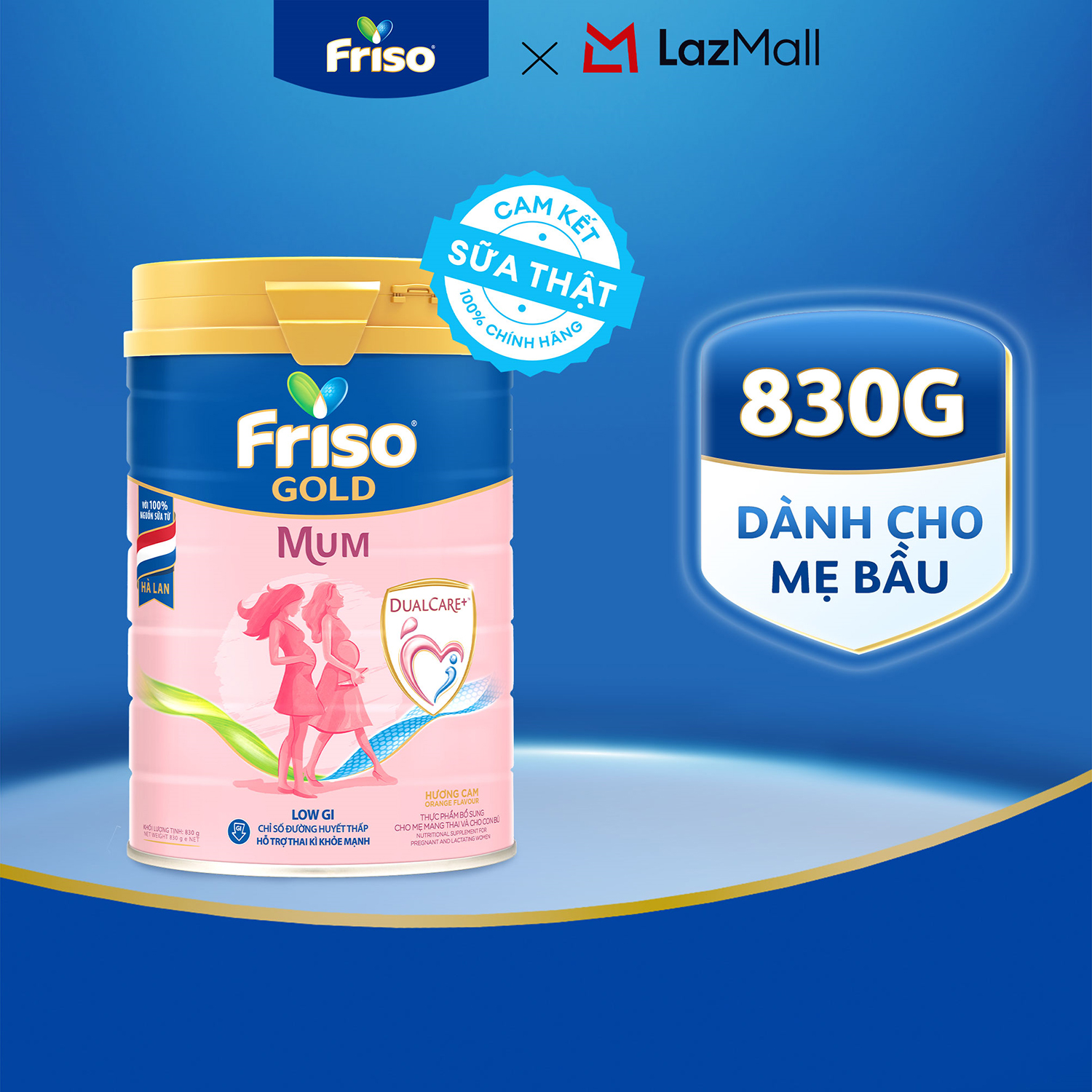 Sữa Bầu Friso Mum Gold Hương Cam 830G