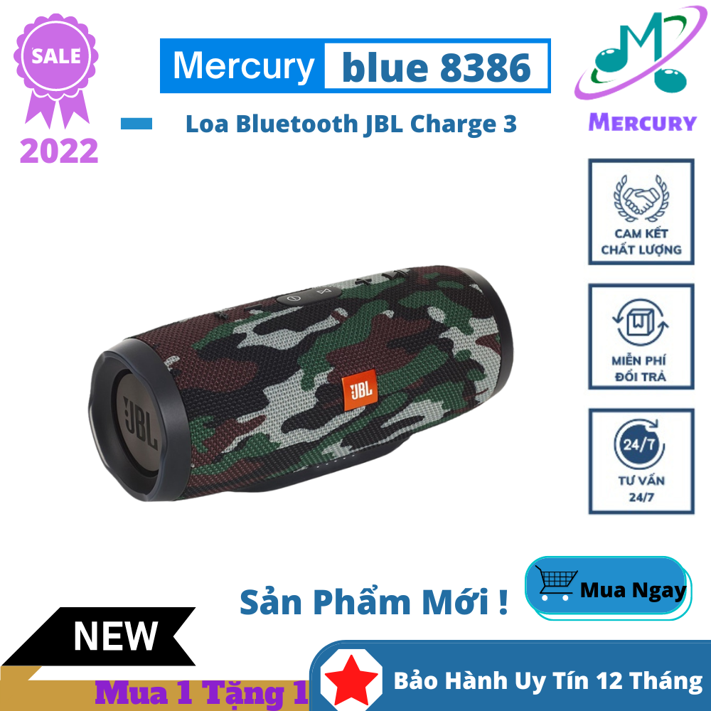 Loa bluetooth jbl charge 3 - loa bluetooth mini - loa nghe nhạc giá rẻ - pin siêu trâu 6000mah - loa công suất lớn nghe nhạc cực hay- bass mạnh- âm thanh trung thực- chống nước ipx7- kết nối cực nhanh. bảo hành 12 tháng