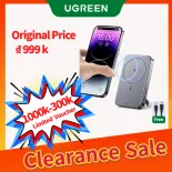 Sạc pin dự phòng Từ tính UGREEN 10000mAh Mini Power Bank with Stand Qi7.5W +PD 20W USB Type C Portable Sạc nhanh Charger cho iPhone 16 15 14 Pro Max Samsung S25 S24 Ultra Model:15086