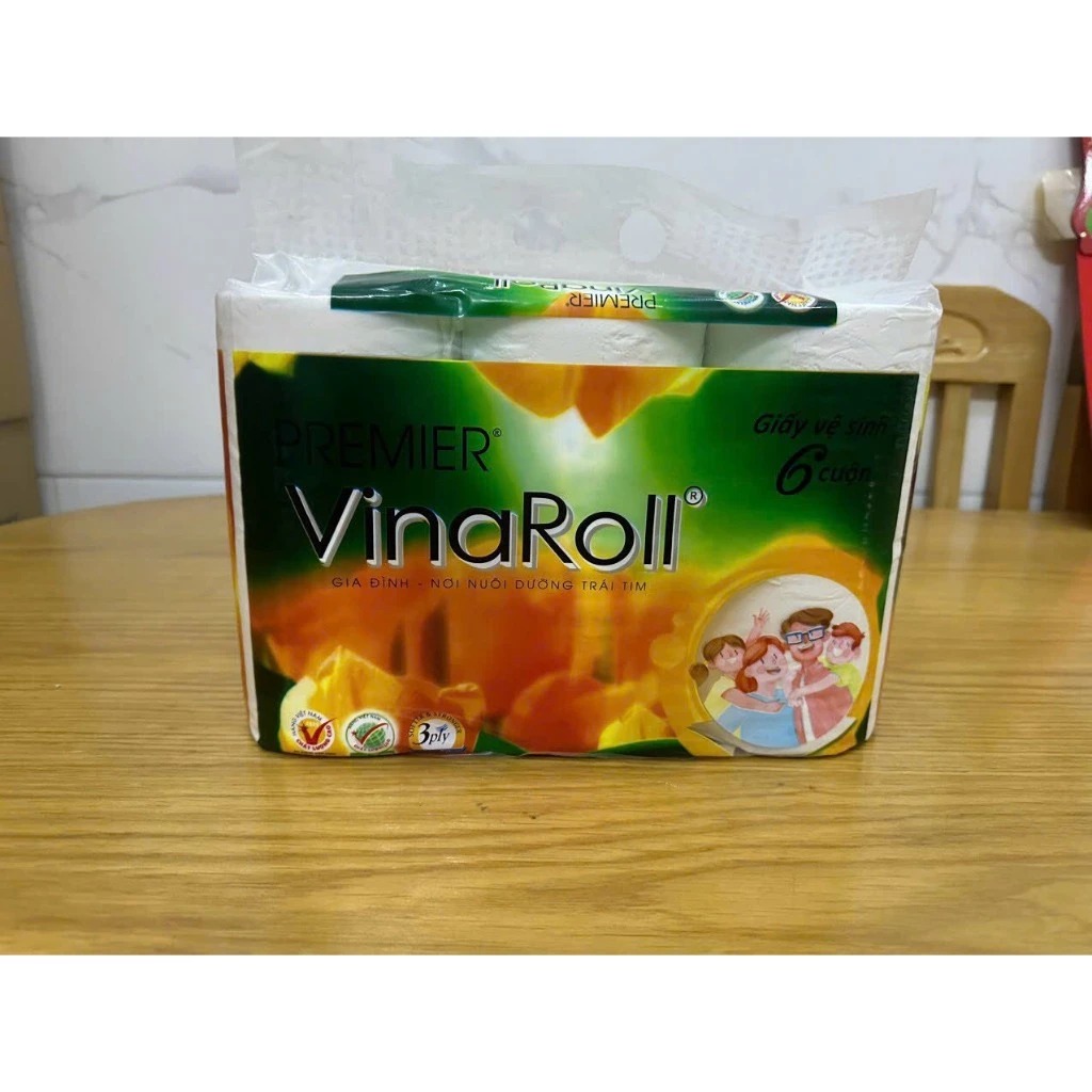 ( Combo 3 Lốc ) Giấy Vệ Sinh Không Lõi VinaRoll Mềnh Mịn - PinPinShop1
