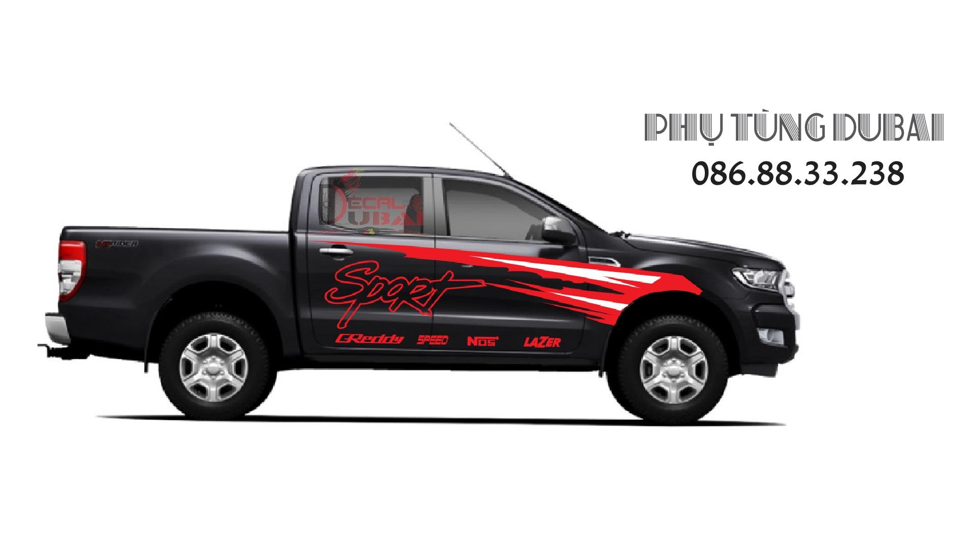 Tem dán sườn xe ford ranger