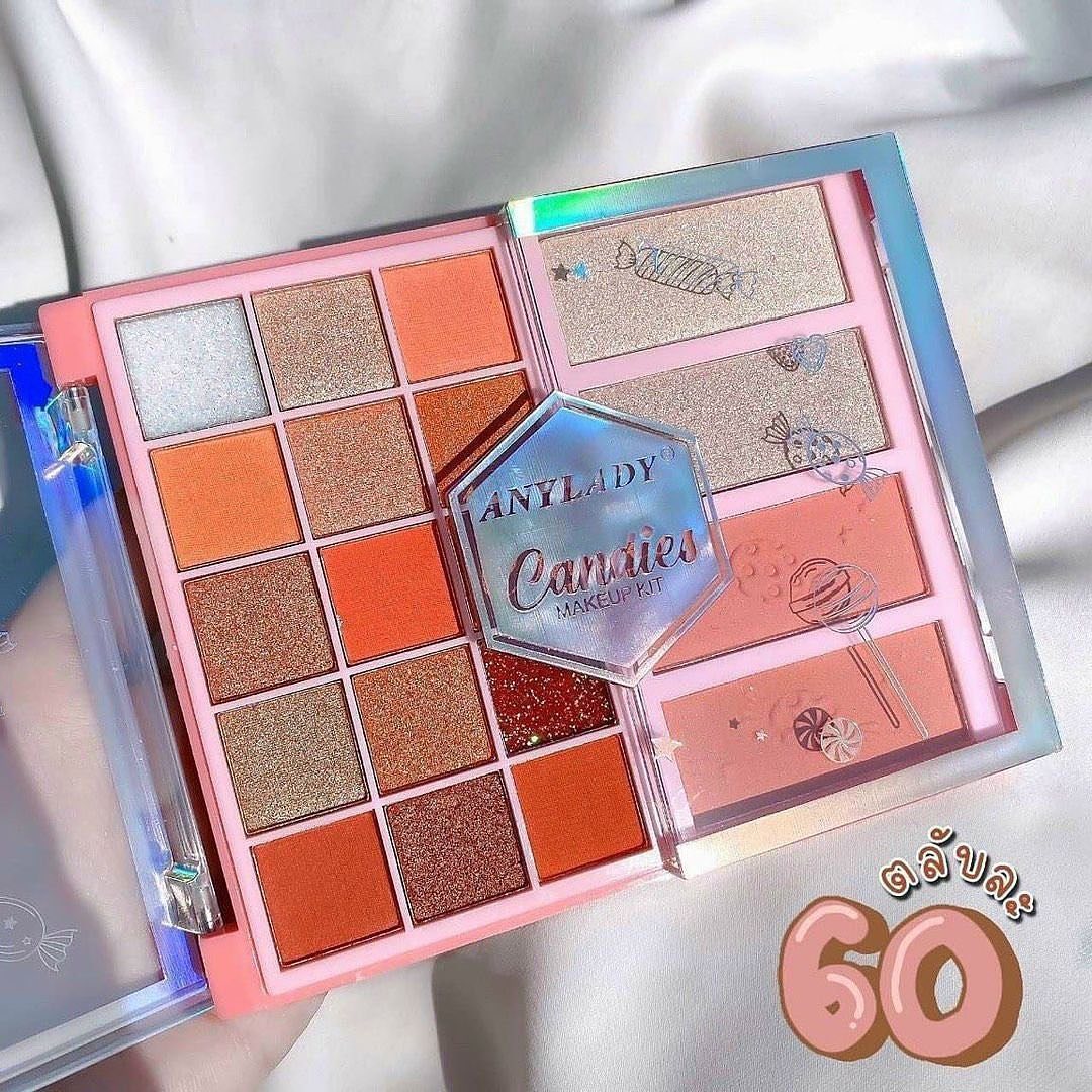Set trang điểm 3 trong 1 bao gồm phấn mắt + bắt sáng + má hồng của nhà anylady
