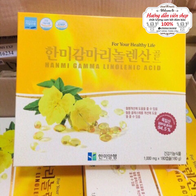 Hanmi Gamma Linolenic Acid - Tinh Dầu Hoa Anh Thảo Hàn Quốc Cải Thiện Nội Tiết Tố Nữ