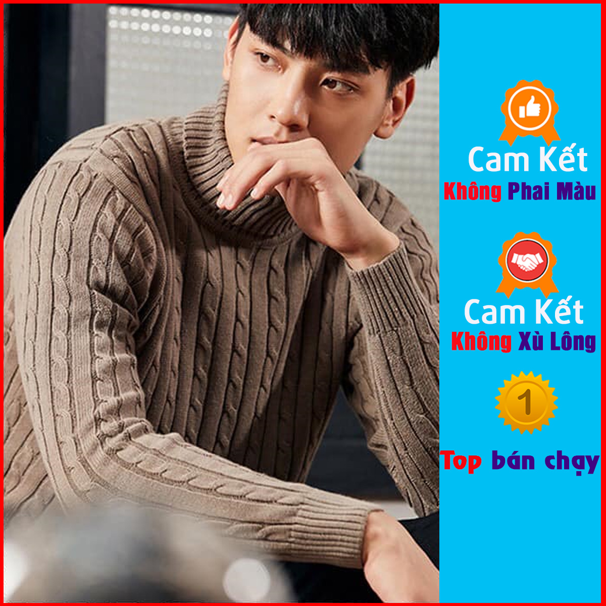 Áo len nam - Áo len nam vặn thừng phong cách Hàn Quốc