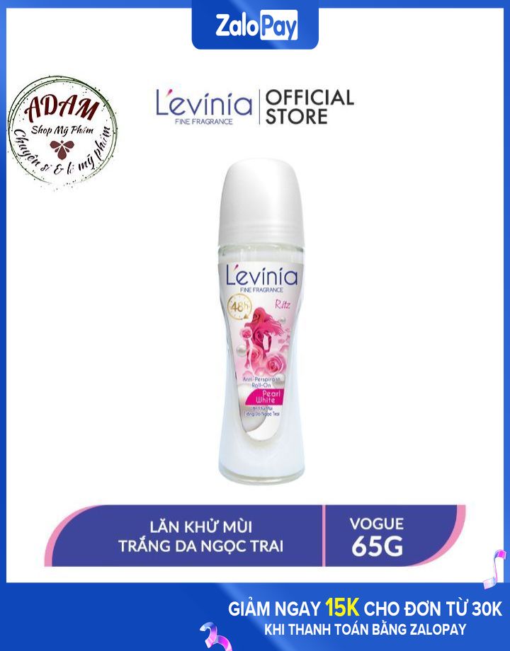 Lăn khử mùi trắng da - ngọc trai levinia 65g màu hồng - ritz