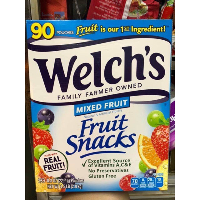 [HCM][CHUẨN AUTH] KẸO DẺO WELCH’S thùng 90 gói mẫu mới