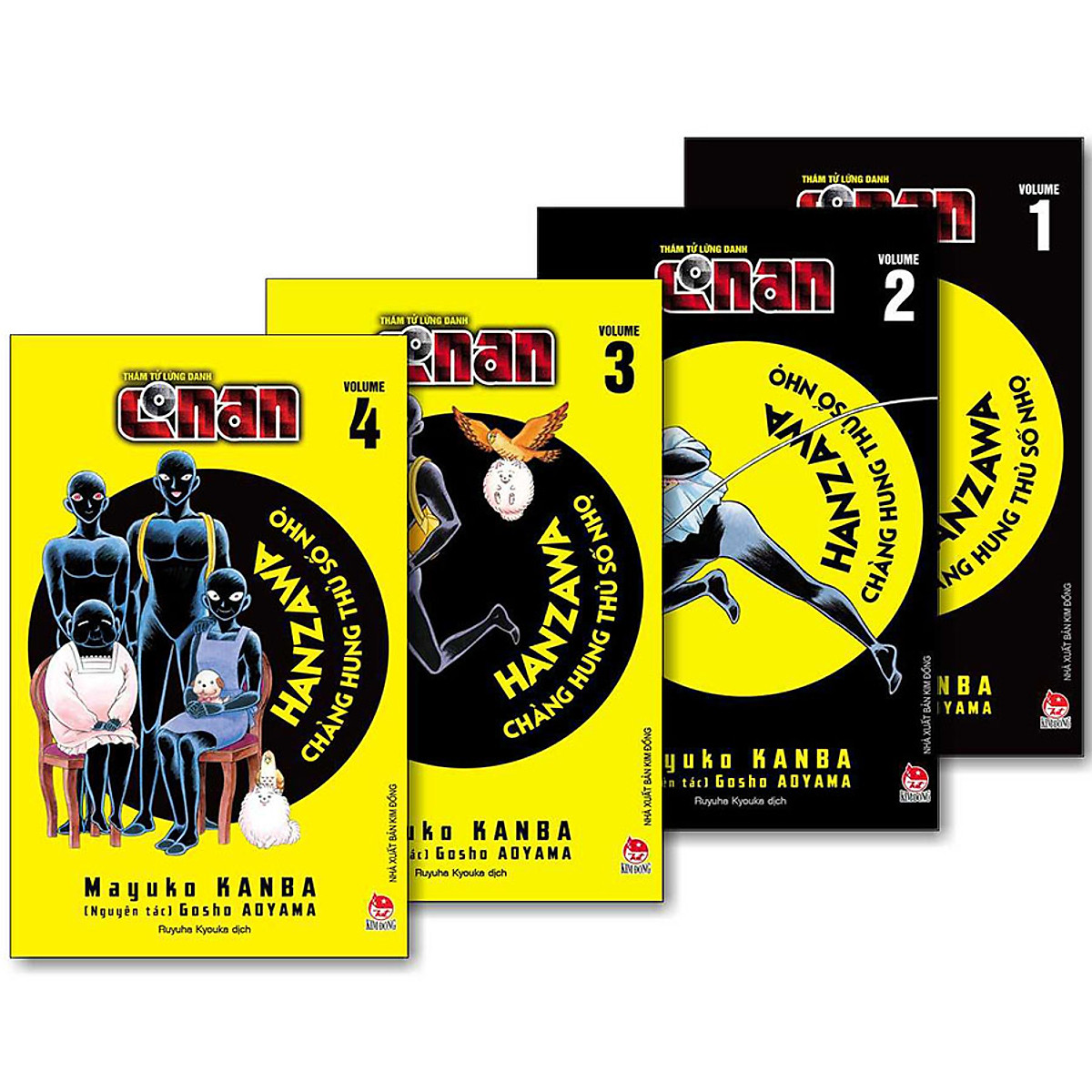 Combo 4 cuốn: thám tử lừng danh conan - hanzawa - chàng hung thủ số nhọ