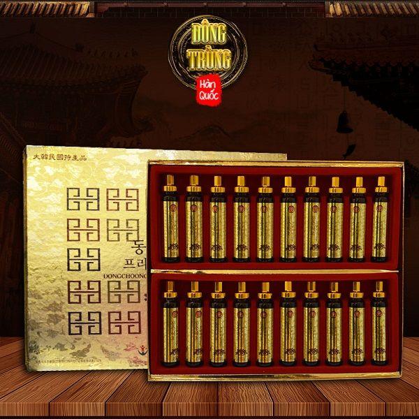 Tinh chất Đông trùng hạ thảo nấm linh chi Hàn Quốc  Hộp 20 ống D045