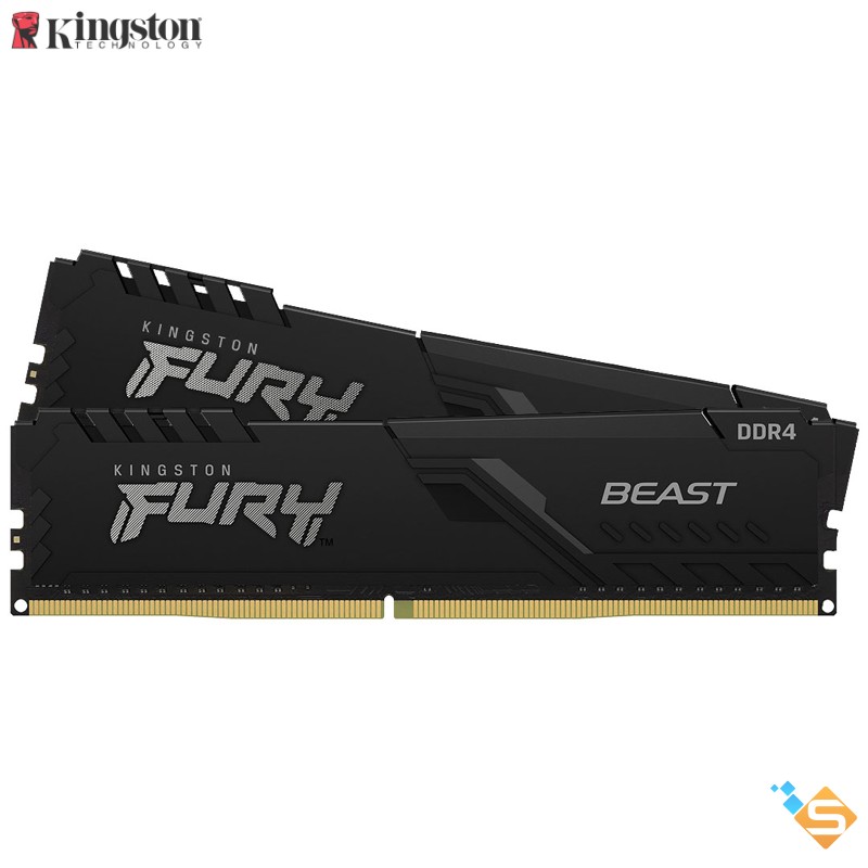 RAM PC Kingston Fury Kit 32GB (2x16) 16GB (2x8) 3600MHz DDR4 CL17 CL18 DIMM Beast Black KF436C17BBK2/16 KF436C18BBK2/32 - Bảo Hành Chính Hãng 3 Năm