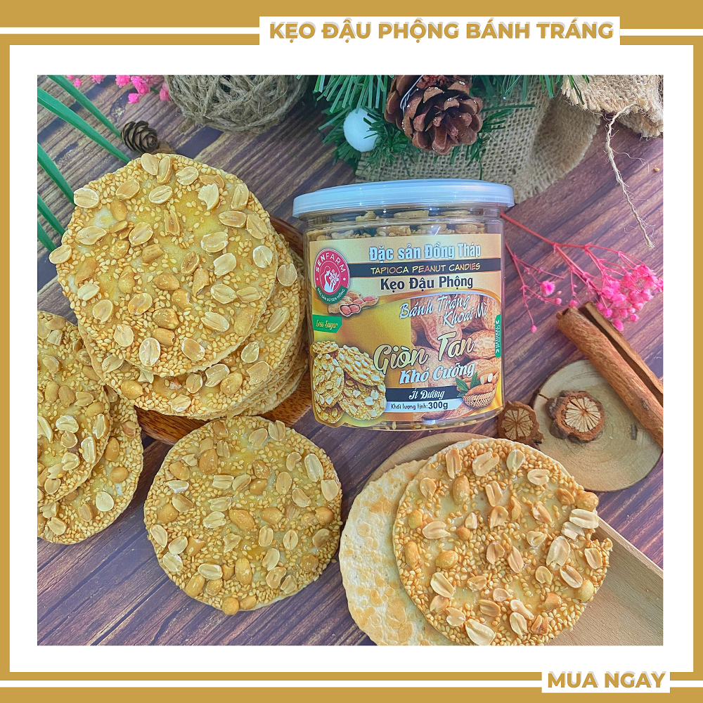 Bánh tráng mì đậu phộng đặc sản Sadec Đặc Sản Đồng Tháp Bịch 300g