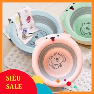 Thau chậu silicon rửa mặt,đựng đồ … gấp gọn hình ong dễ thương cho bé yêu