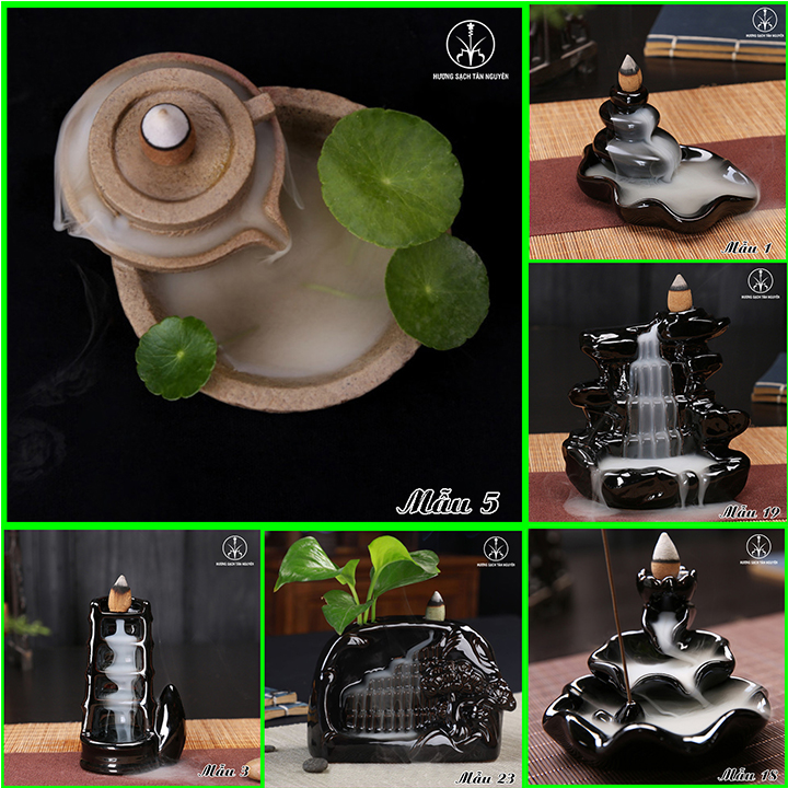 Thác khói trầm hương Tân Nguyên, nụ trầm hương thác khói ngược, thác khói chảy ngược xông nhà phong thủy nhiều mẫu