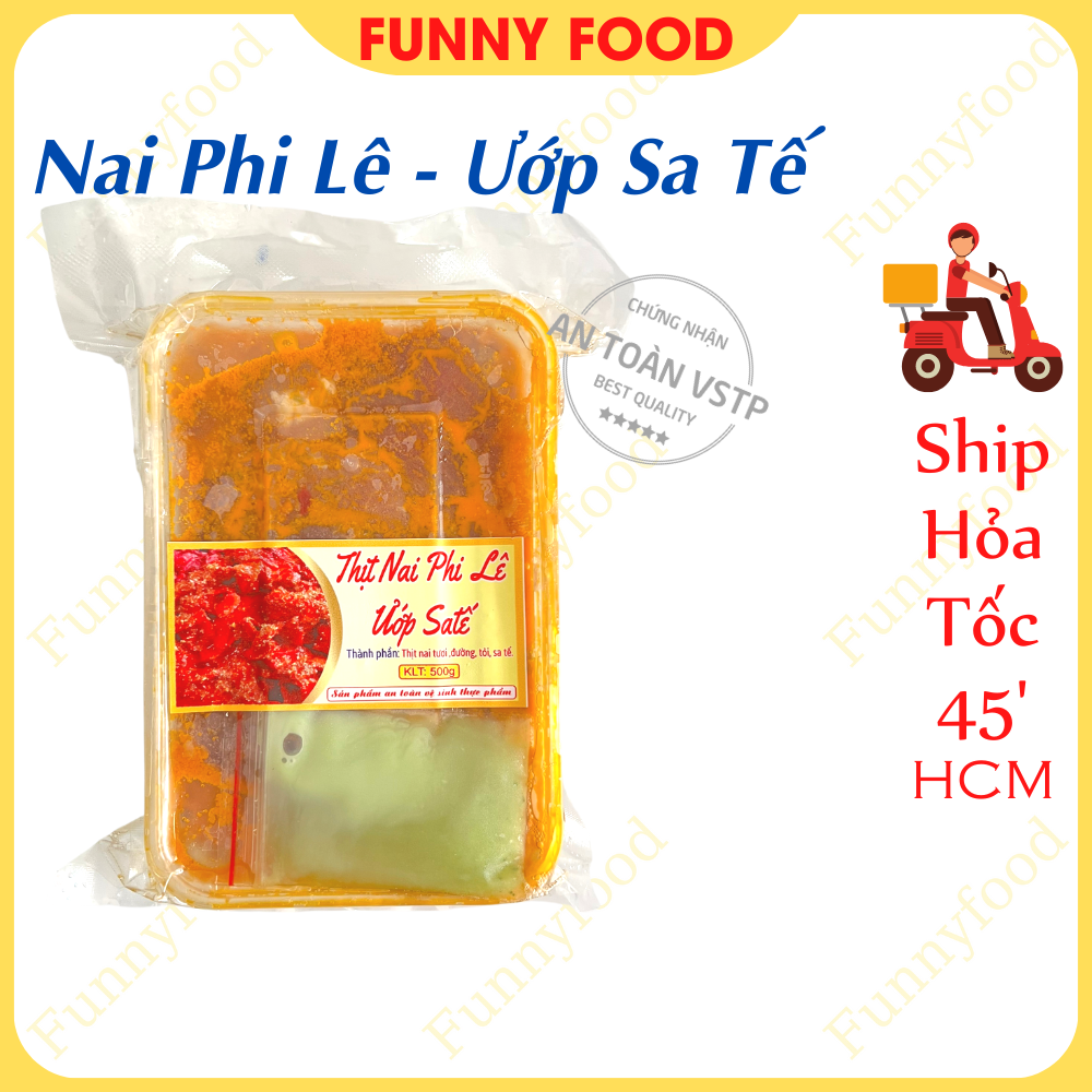 Nai phi lê ướp sa tế – thịt nai phi lê 500g – – funnyfood