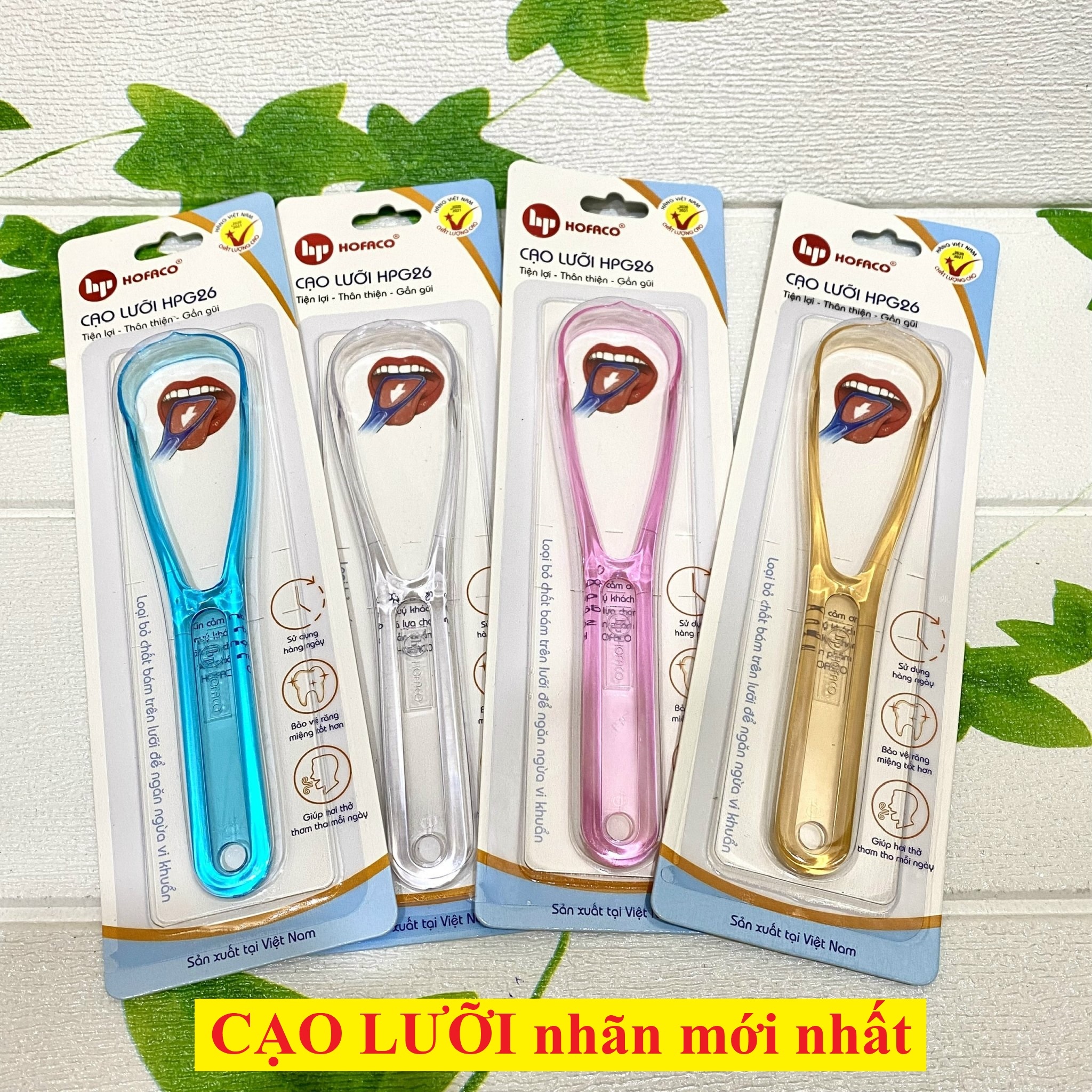 Dụng cụ cạo lưỡi HPG26 - Vệ sinh làm sạch lưỡi Chính hãng Hofaco