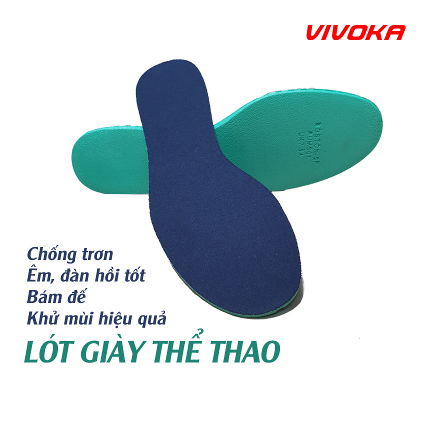 Lót giày thể thao chuyên chạy bộ, tập gym, chơi cầu lông bóng chuyền đủ nam nữ trẻ em chống trơn, khử mùi, êm - Vivoka sport