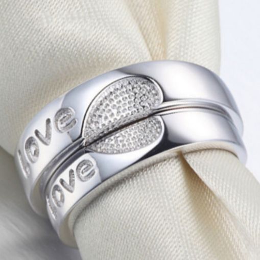 Nhẫn cặp tình yêu mạ  bạc s925 cao cấp phong cách hàn quốc
