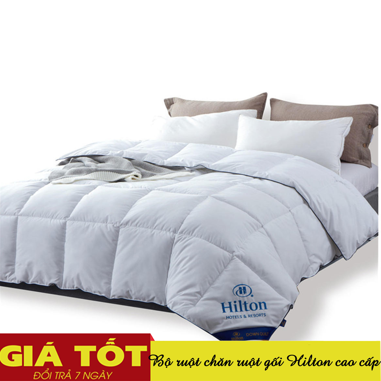 Ruột gối Hilton cao cấp, ruột gối đẹp, gối đẹp, gối ngủ, gối nằm, kích thước 40 x 60 cm- Chăn Hilton cao cấp - Bộ chăn kèm gối, ruột chăn Hilton - Bộ ruột chăn ruột gối cao cấp