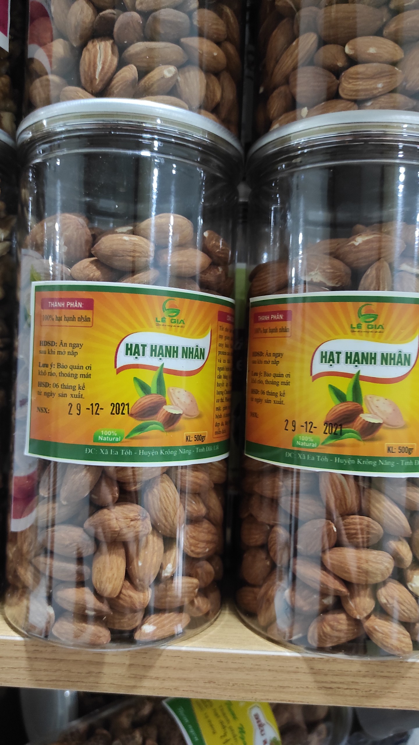 500gr Hạnh Nhân Mỹ Almond Nuts sấy khô nguyên vị đã chín Hạt Hạnh Nhân