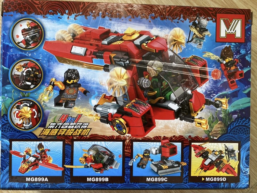 Bộ ráp hình Lego Ninja tàu lặn