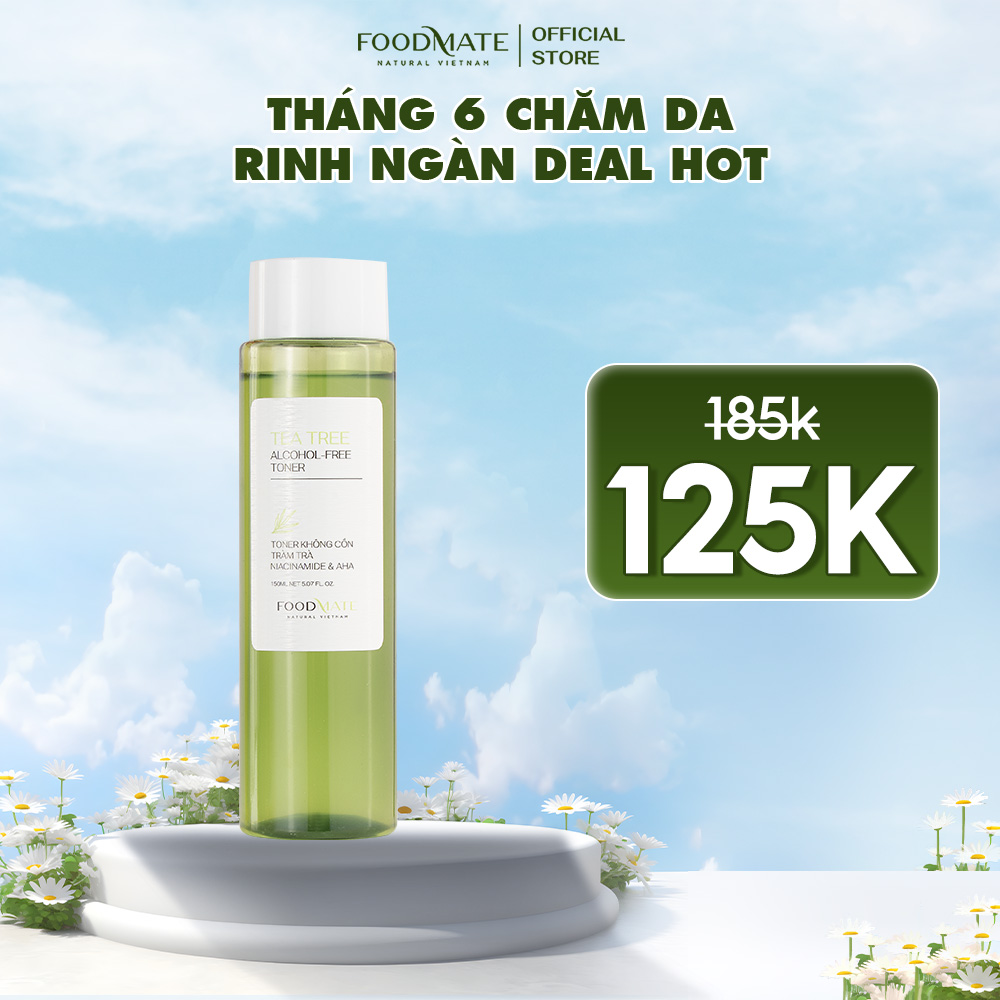 Toner tràm trà foodmate tea tree alcohol - free toner 150ml