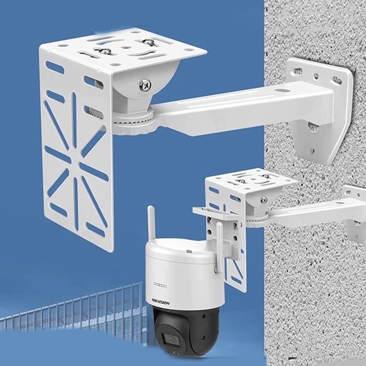 Giá Đỡ Gắn Góc Tường Bằng Nhôm Chống Nước Cho Camera An Ninh CCTV IP, Giá đỡ giám sát Camera quan sát PTZ Dome Bộ chuyển đổi Camera gắn phụ trợ