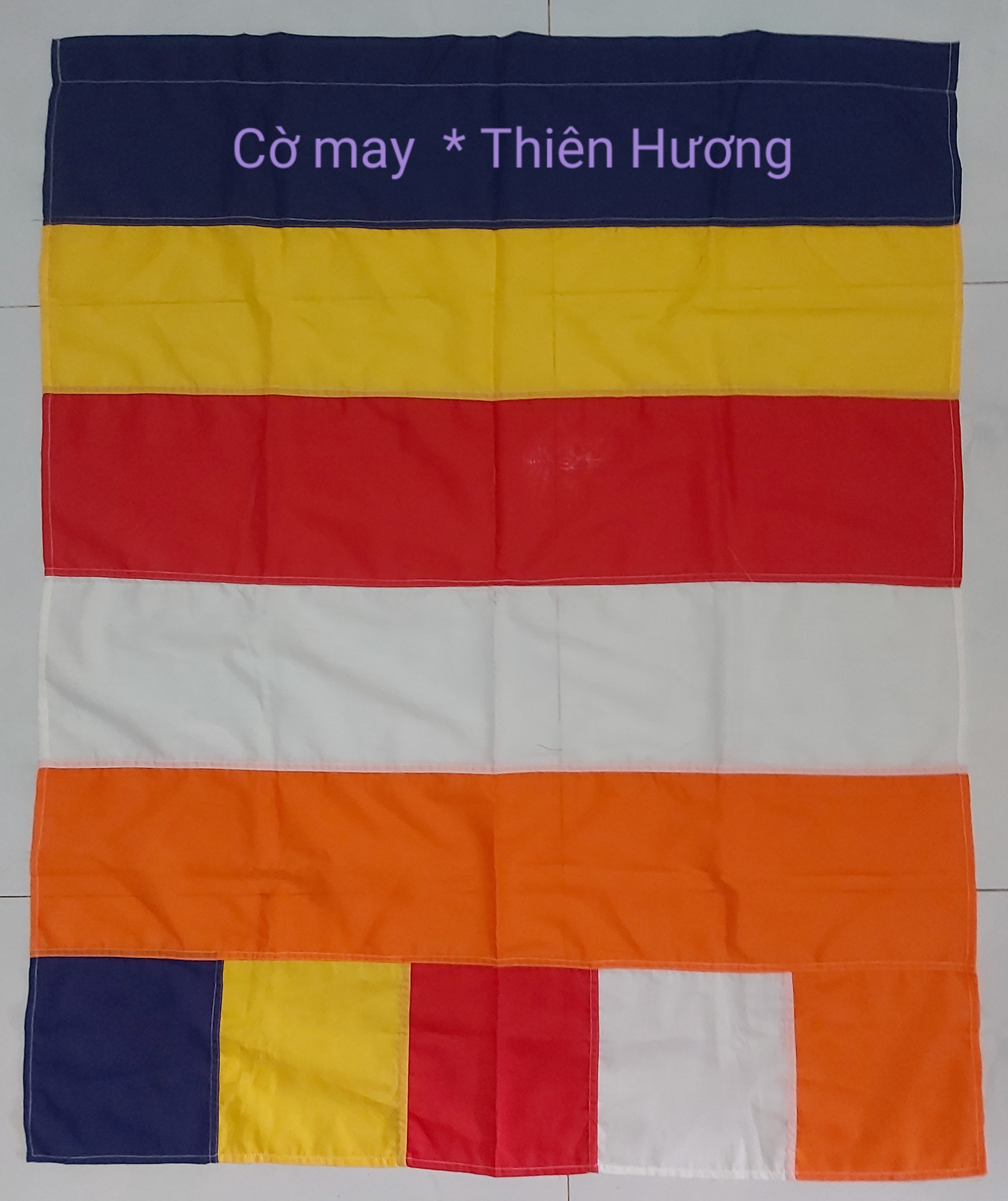 Cờ phật giáo size 60x80