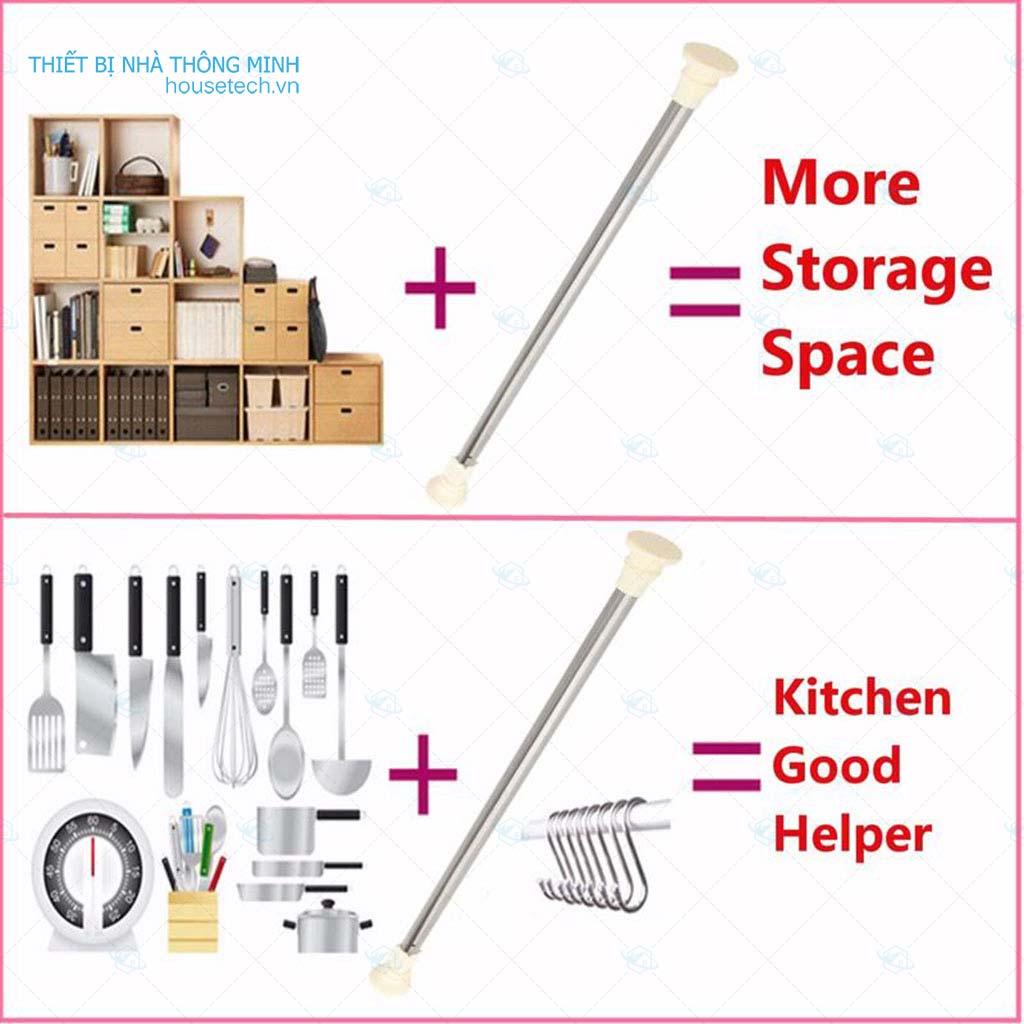 Thanh treo rèm cửa đa năng không cần khoan tường siêu dày (50cm đến 340cm)