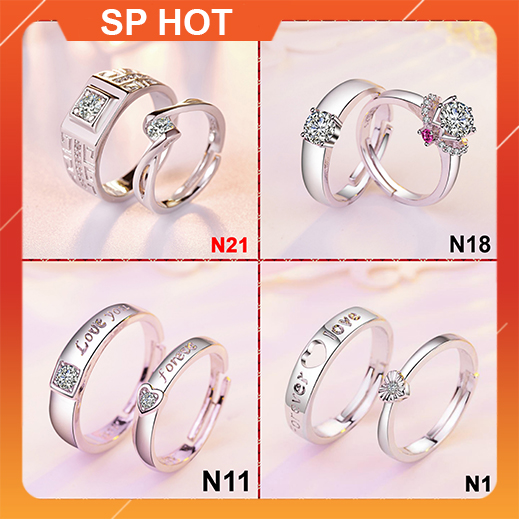 Nhẫn cặp nam nữ, nhẫn đôi tình yêu thời trang Bảo Bảo Store
