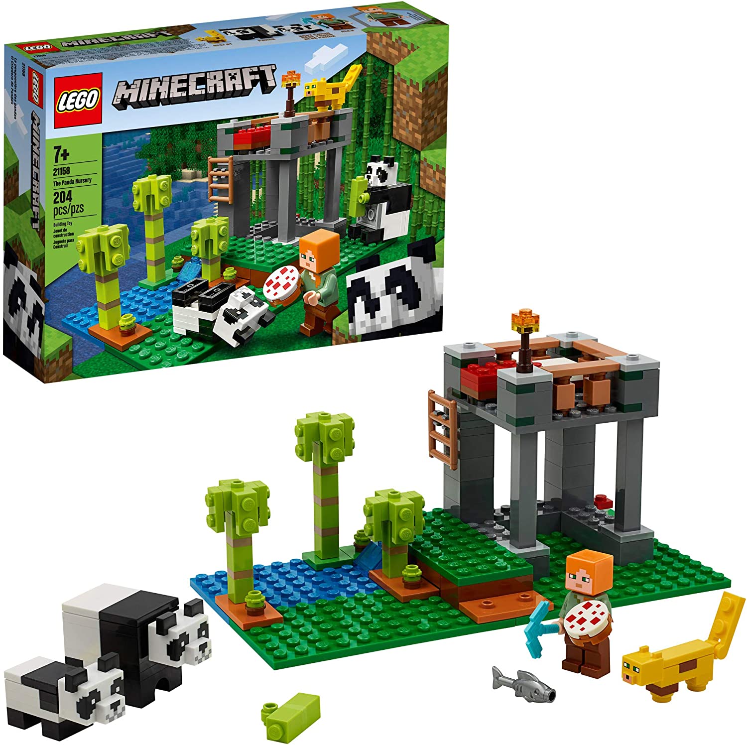Đồ chơi lego minecraft - vườn gấu trúc - mã sp 21158