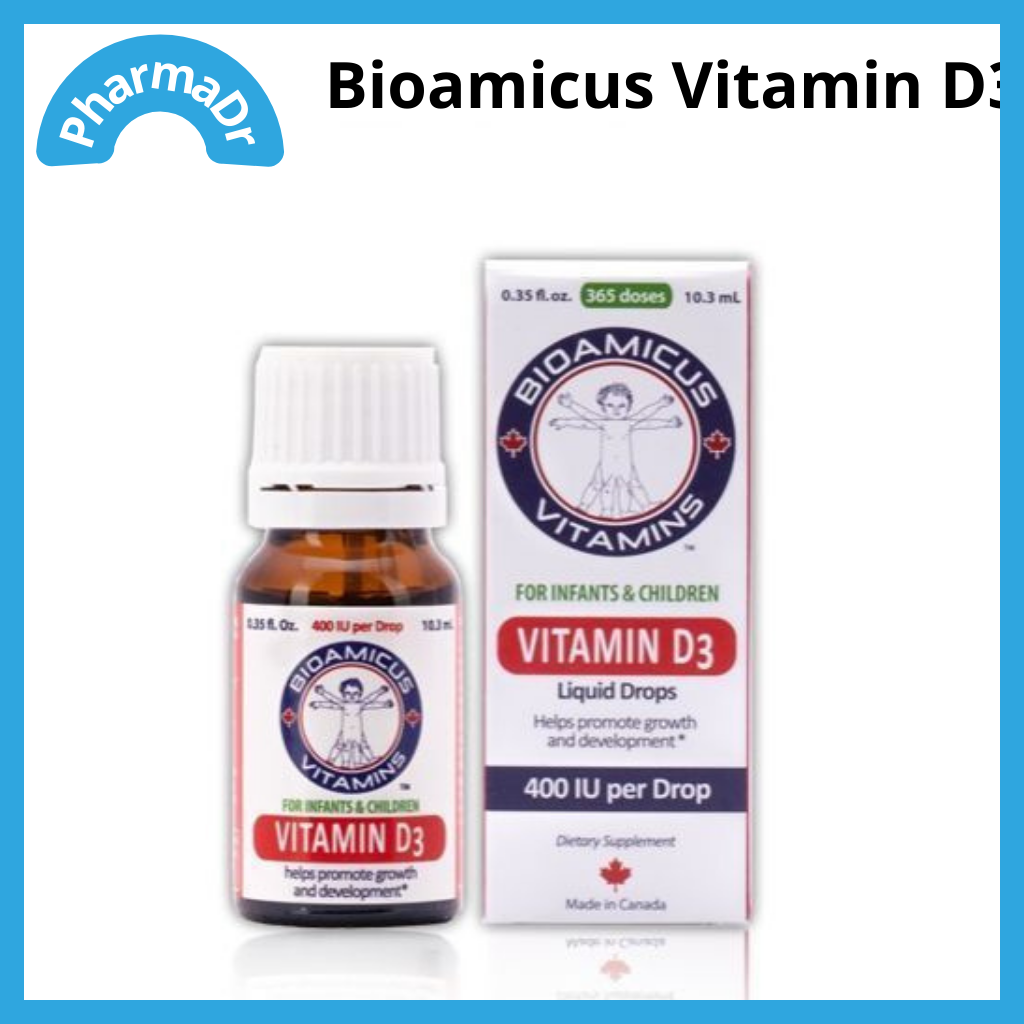 Bioamicus Vitamin D3 - Giúp bổ sung Vitamin D3 tăng cường hấp thu Calcium