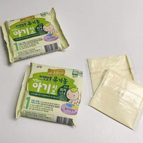 Phô Mai Tách Muối Hữu Cơ Hàn Quốc Cho Bé Ăn Dặm Từ 6M+ (Gói 10 Miếng)
