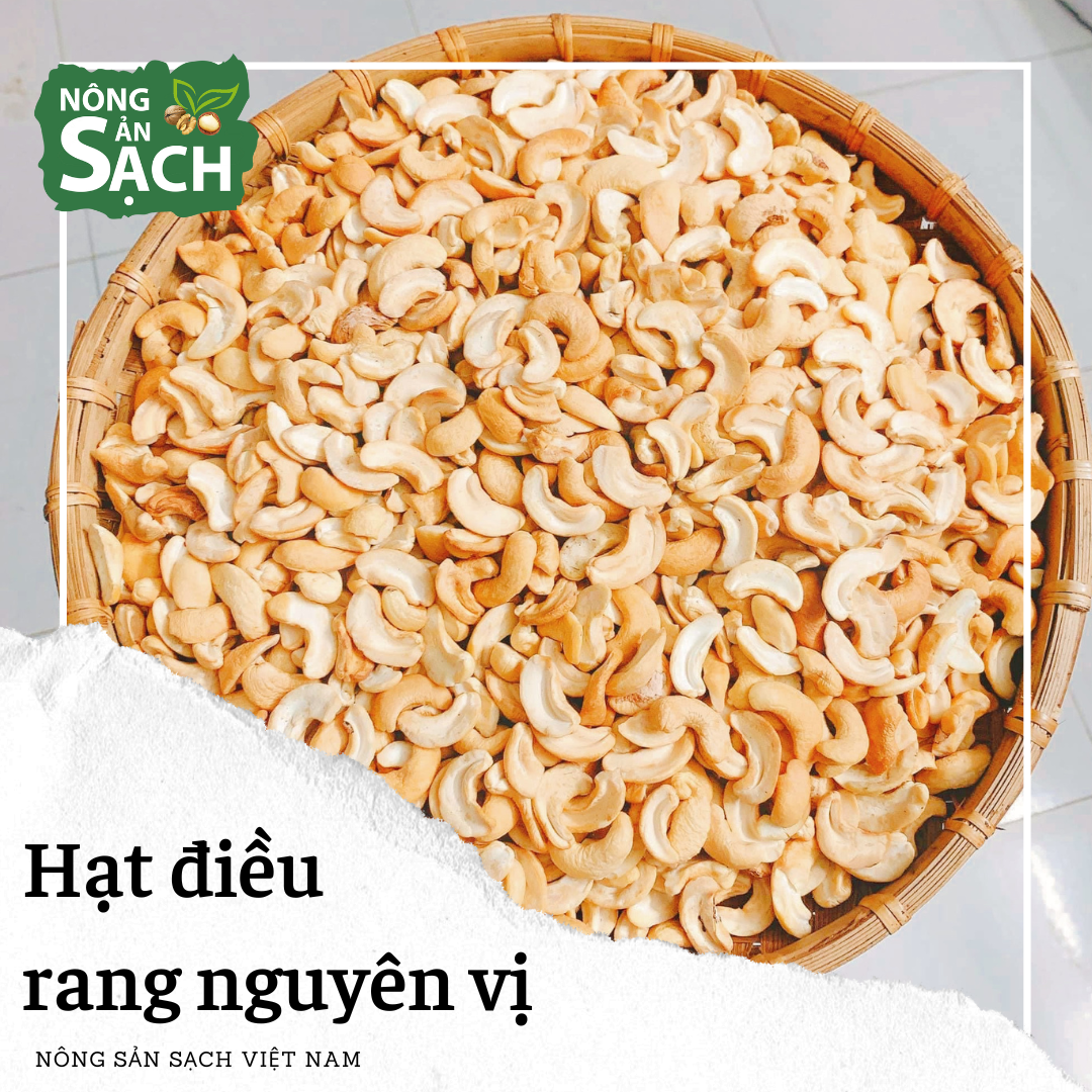 Hạt điều rang nguyên vị Hạt điều rang mộc 500g