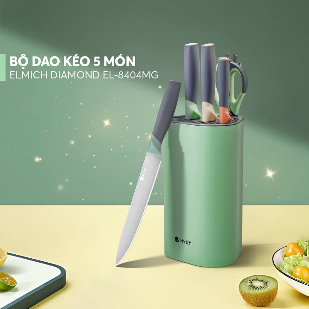 (Chỉ 25-29.07)Bộ dao kéo 05 món Elmich diamond EL-8404