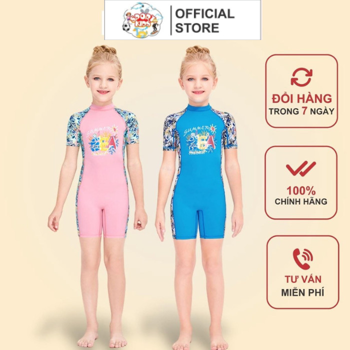 Đồ bơi bé gái ,bộ bơi, sét đồ bơi bé gái size đại liền thân từ 10kg đến 46kg cho bé - hãng do.llar kids
