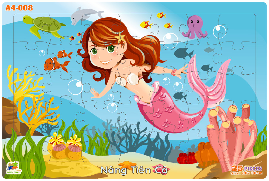 Bộ tranh xếp hình 35 mảnh nàng tiên cá