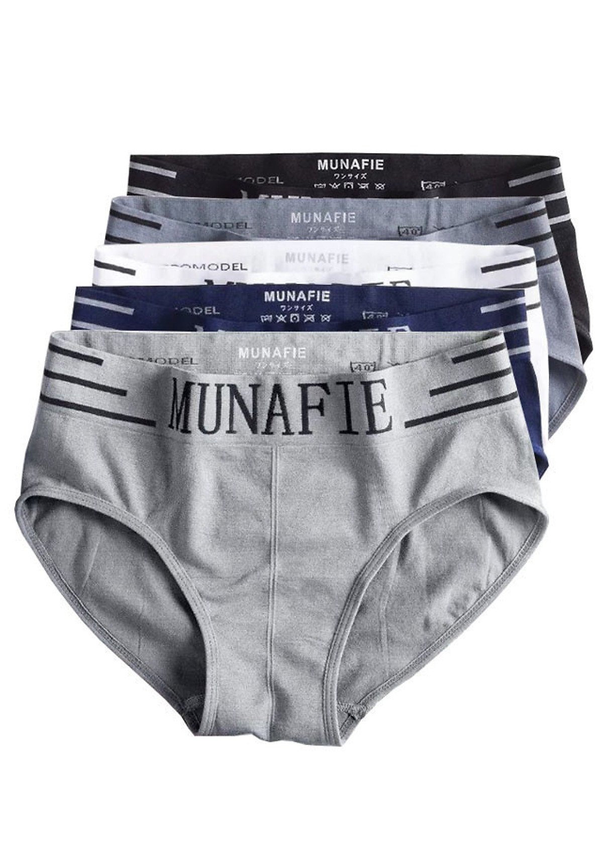 Bộ 5 quần lót nam . Quần sịp chéo nam Munafie - MN02