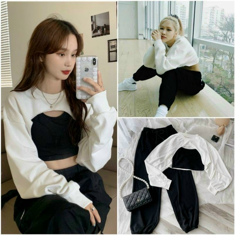 Sét bộ 3 món phong cách xì tin siêu xinh, free size ,umc106