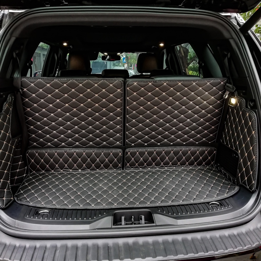 Lót cốp + ốp lưng ghế hàng 3 cho xe Toyota Veloz, Hyundai Santafe, Ford Everest, Mitsubishi Xpander, Suzuki XL7