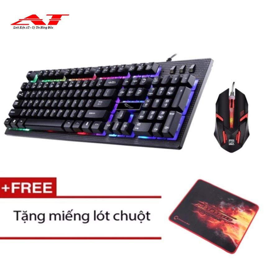 Combo bàn phím led giả cơ g20 và chuột chơi game r8 1602 + tặng kèm lót chuột