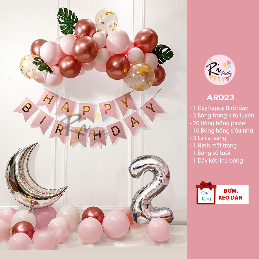 Lịch sử giá Combo trang trí sinh nhật gồm bóng bay chữ happy birthday tặng  bơm  bộ bóng bay trang trí sinh nhật cho bạn cho bé cập nhật 82023   BeeCost