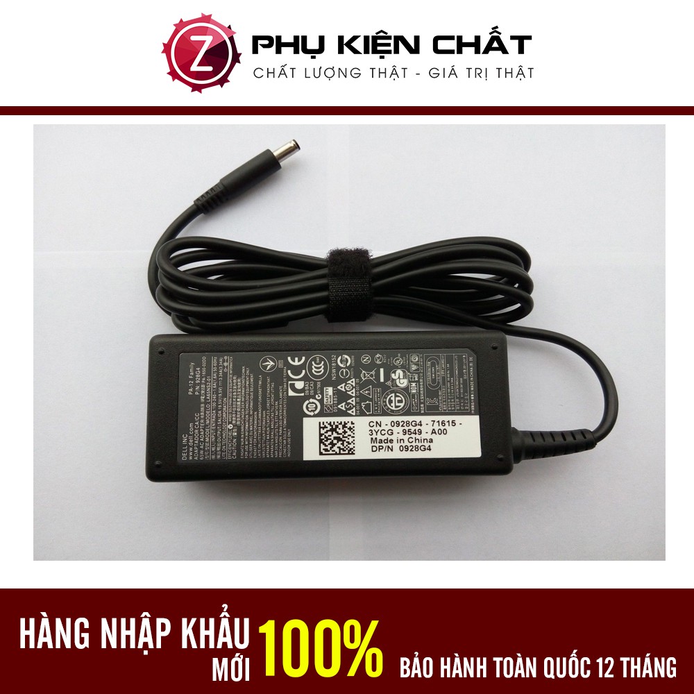 Sạc cho laptop dell latitude 12 7202 3.34a 65w hàng full box bảo hành 12 tháng + tặng dây nguồn 15m !